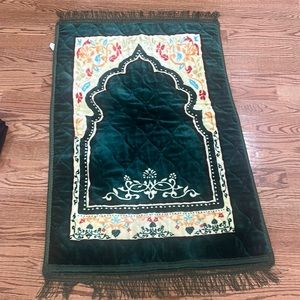 Islamic Elegant Green Prayer Rug